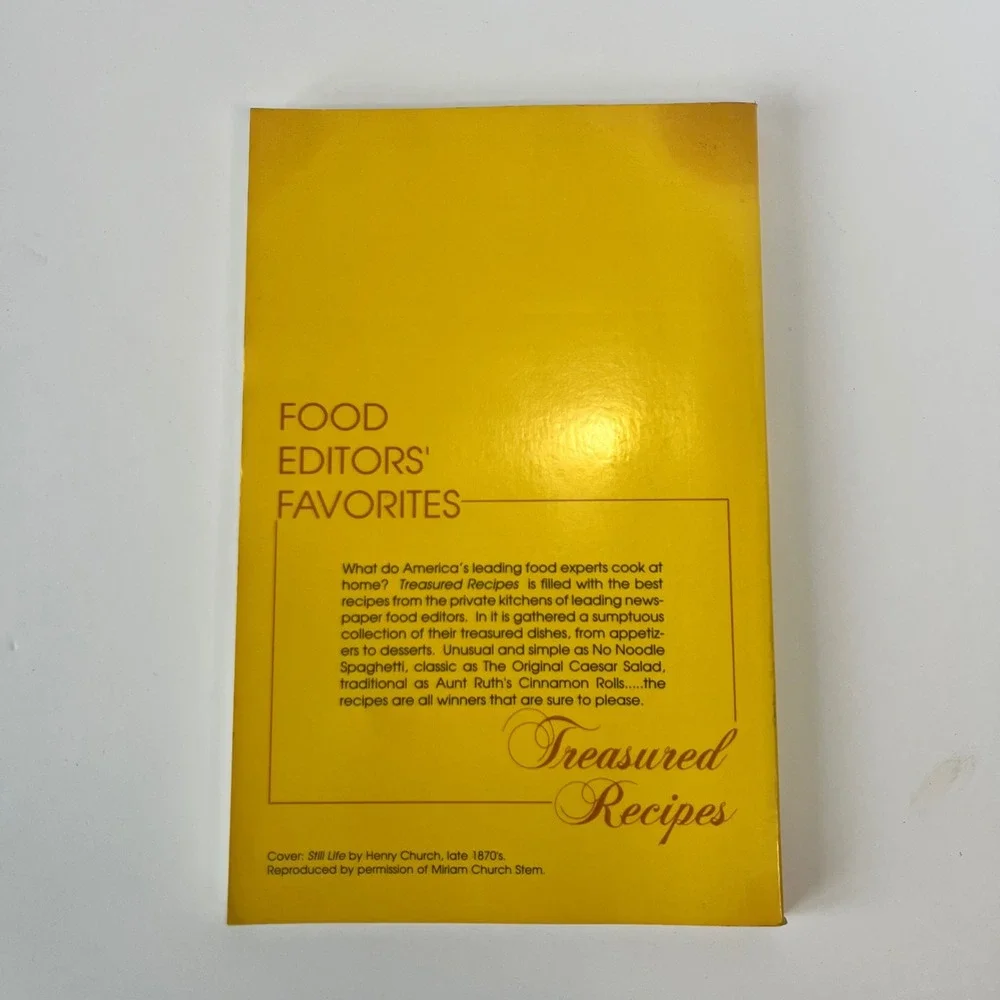 Food Editors Favorites Treasured Recipes Cookbook 1983 Ostmann Baker Paperback